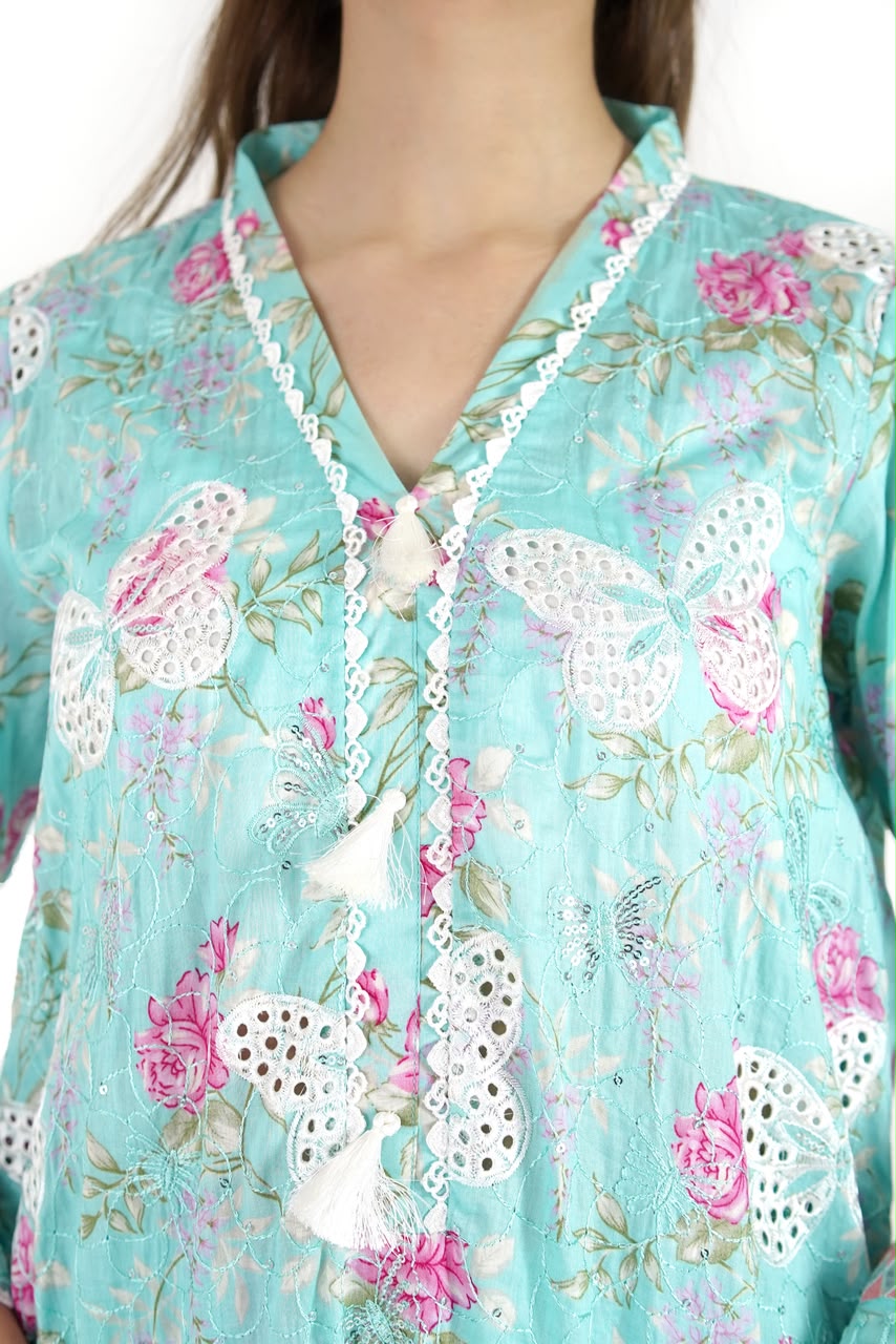 Mint Rose Papillon Suit