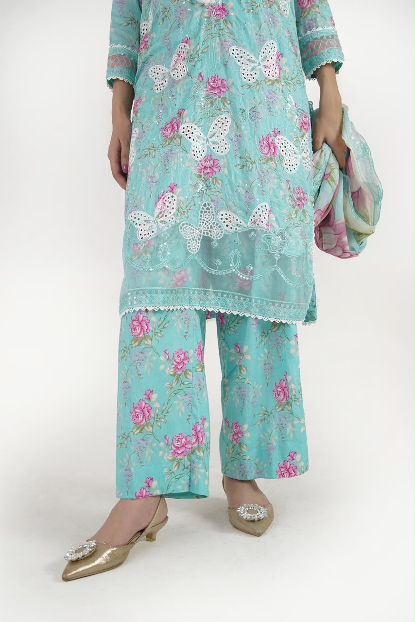 Mint Rose Papillon Suit