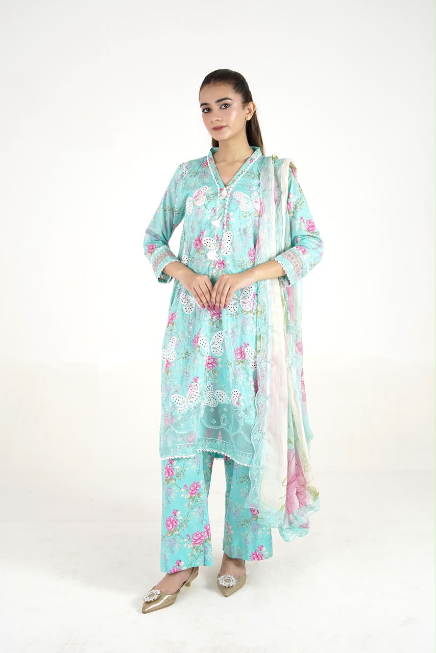 Mint Rose Papillon Suit