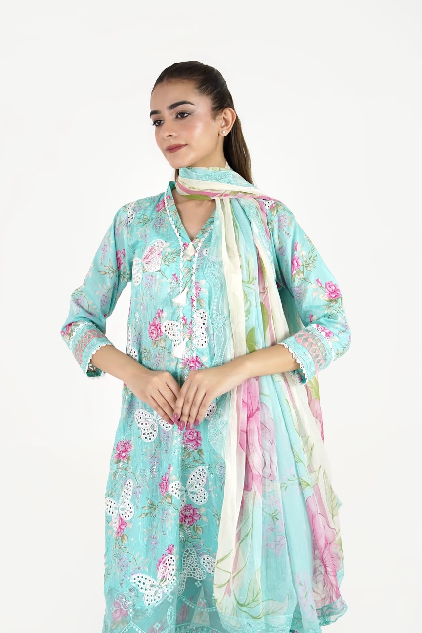 Mint Rose Papillon Suit