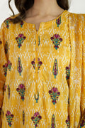 Saffron Bloom Ikat Suit