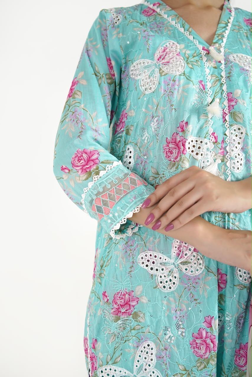 Mint Rose Papillon Suit