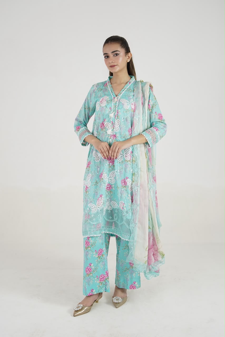Mint Rose Papillon Suit