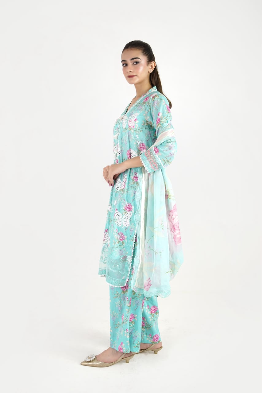 Mint Rose Papillon Suit