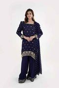 Navy Gold Charm