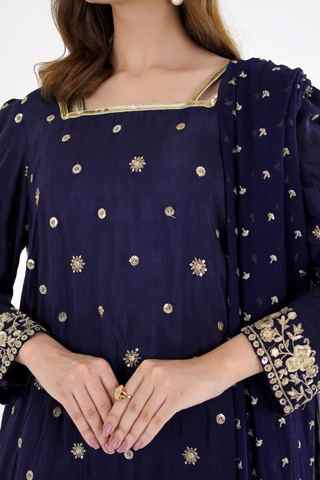 Navy Gold Charm
