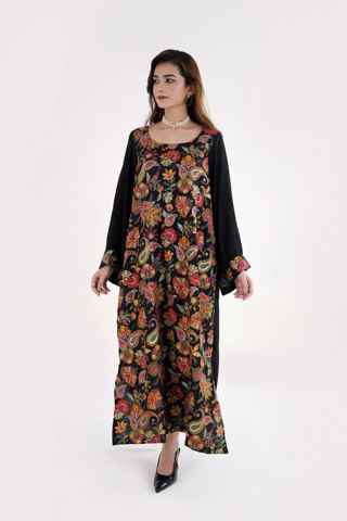 Noir Paisley Kaftan Dress