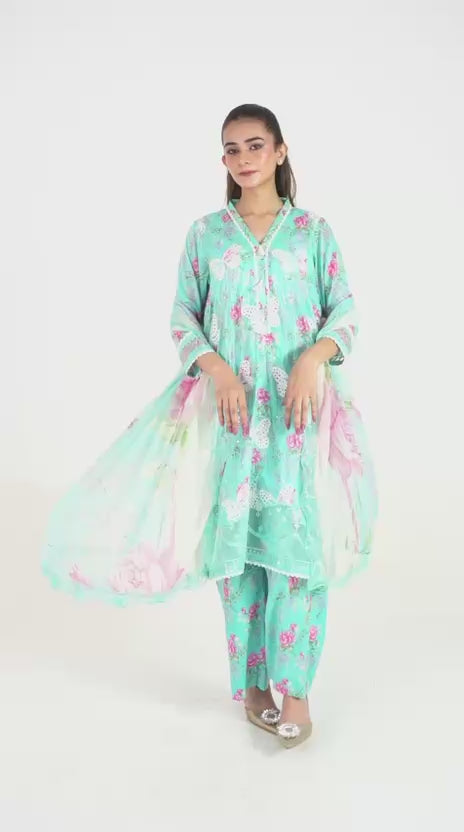 Mint Rose Papillon Suit